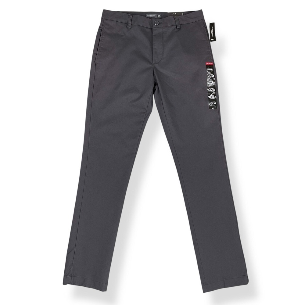 Van Heuse‎ Pants Men 30x32 (ACTUAL 30x31.5) Gray Chino Flex Slim Fit NWT